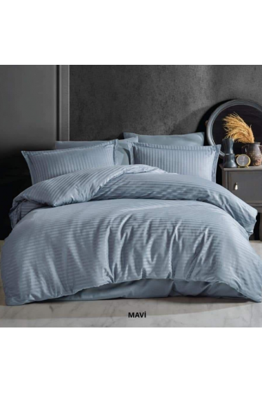 Mavi Eco Saten Nevresim Takımı